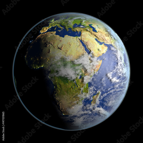 Fototapeta Naklejka Na Ścianę i Meble -  Africa on planet Earth