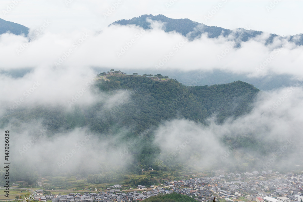 Sea of cloud and Takeda Castle