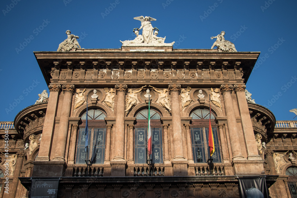  Vincenzo Bellini maximum teather, view of the facade, Catania