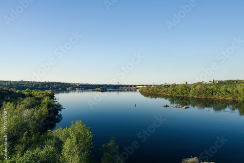 Fototapeta Naklejka Na Ścianę i Meble -  View of the Zaporozhye Dnerpoges