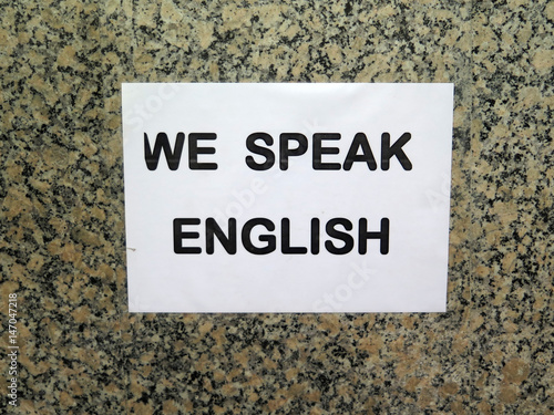 We speak English