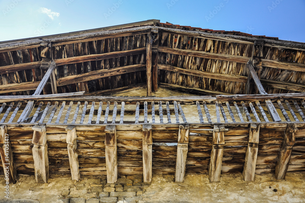 Obraz premium Arquitectura, Ruta jacobea, Agorreta, Esteríbar, Navarra, España 