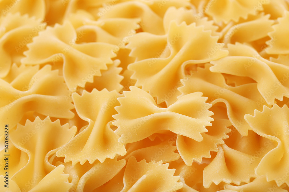 Bow tie pasta background Bow tie pasta background