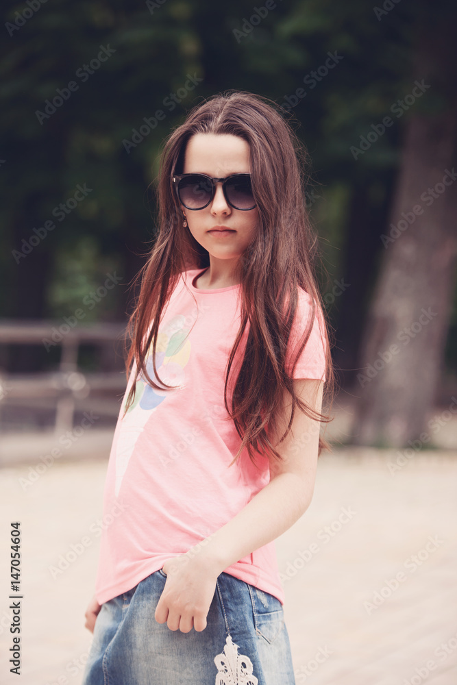 Stylish teenager girl in summer outfit Stylish teenager girl in summer outfit