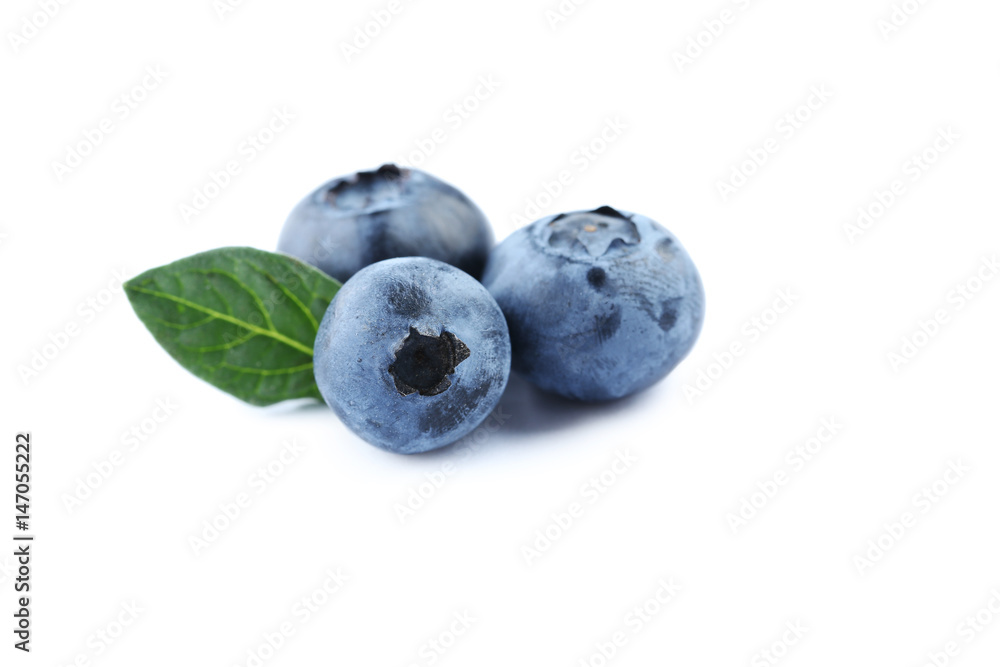 Tasty blueberries isolated on a white Tasty blueberries isolated on a white