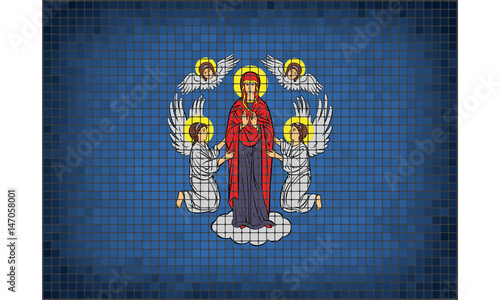 Mosaic flag of Minsk