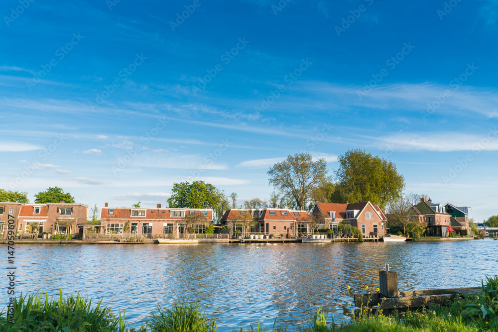 Houses on riverside Houses on riverside