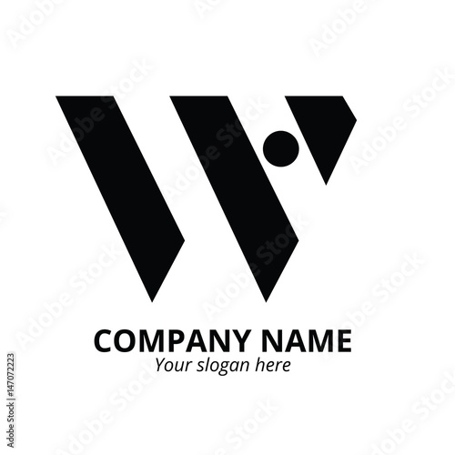 Monogram letter W logo and dot