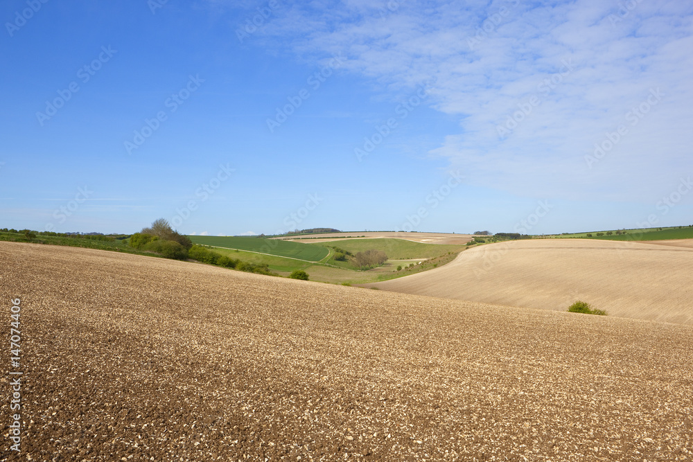 patterns and textures of arable land in springtime patterns and textures of arable land in springtime
