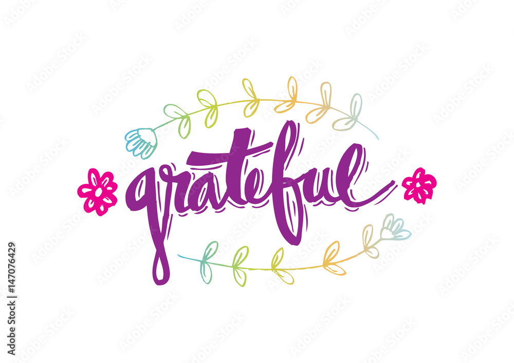 Gratelful hand lettering calligraphy. Gratelful hand lettering calligraphy.