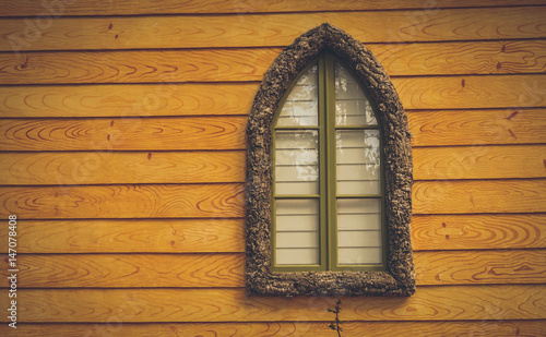 Detail of a window from the Chalet of the Countess of Edla. Sintra Portugal