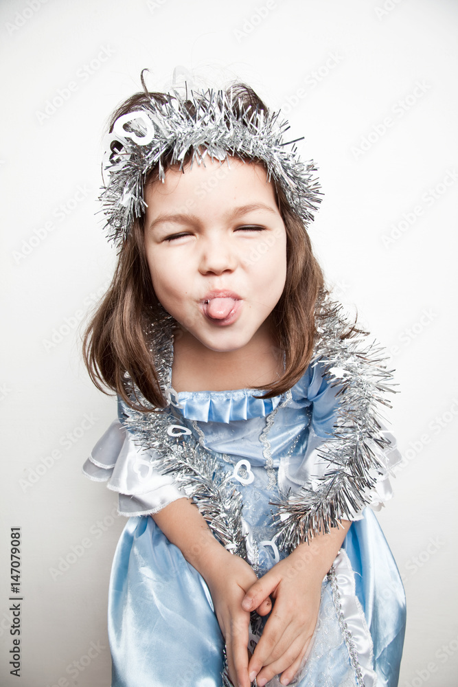 Little princess in blue dress Little princess in blue dress