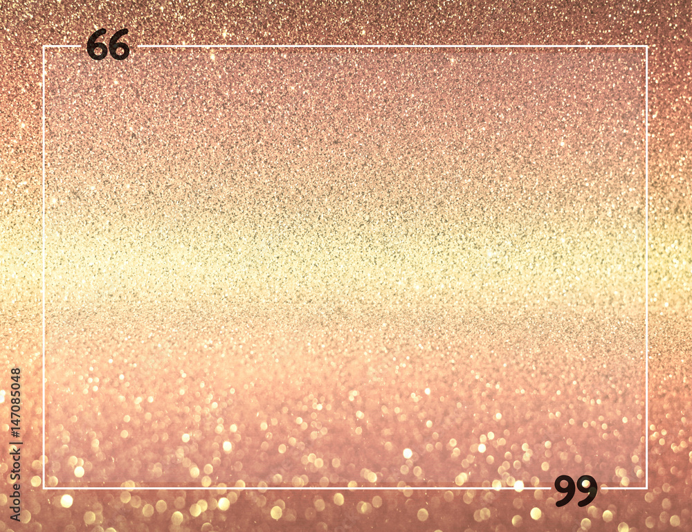 Light pink gold glitter bokeh texture background and copy space Stock