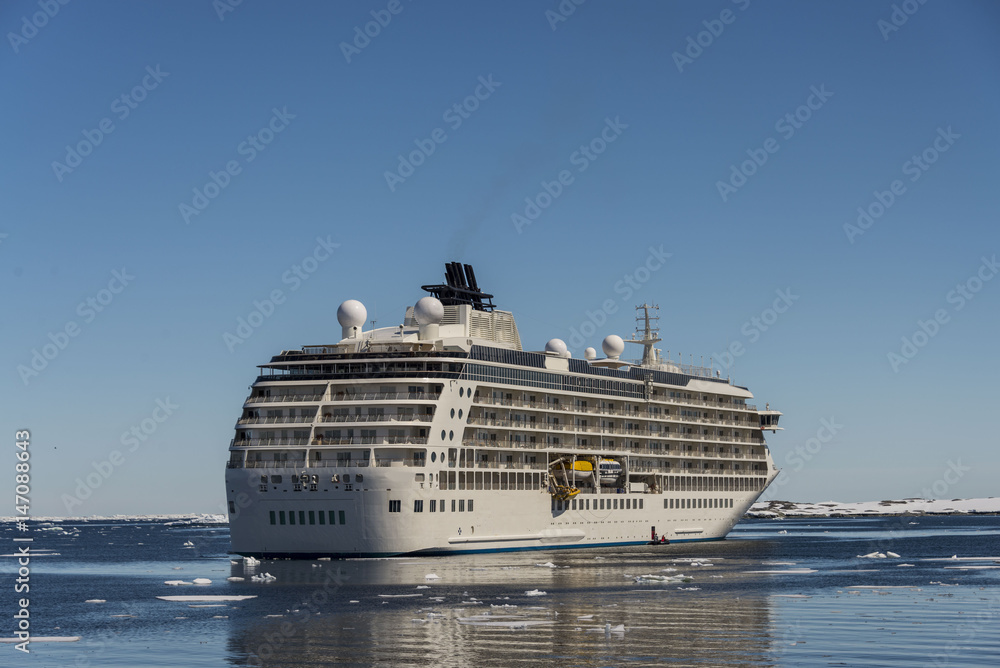 Passenger vessel in antarctica