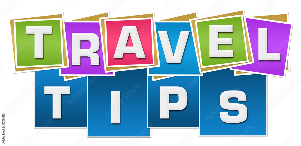 Travel Tips Colorful Squares Stripes Travel Tips Colorful Squares Stripes