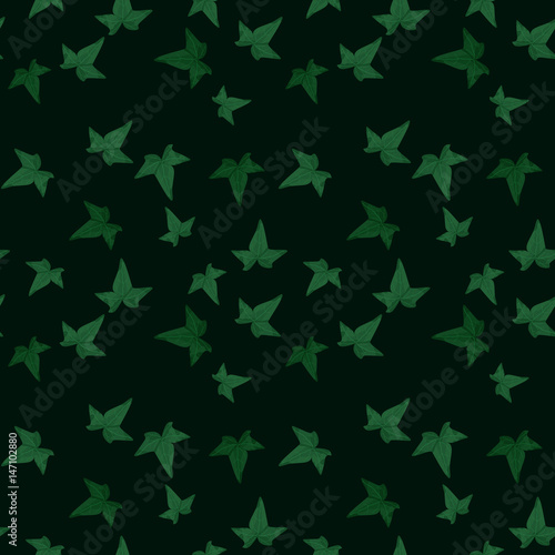 Seamless floral pattern. Ivy elements background