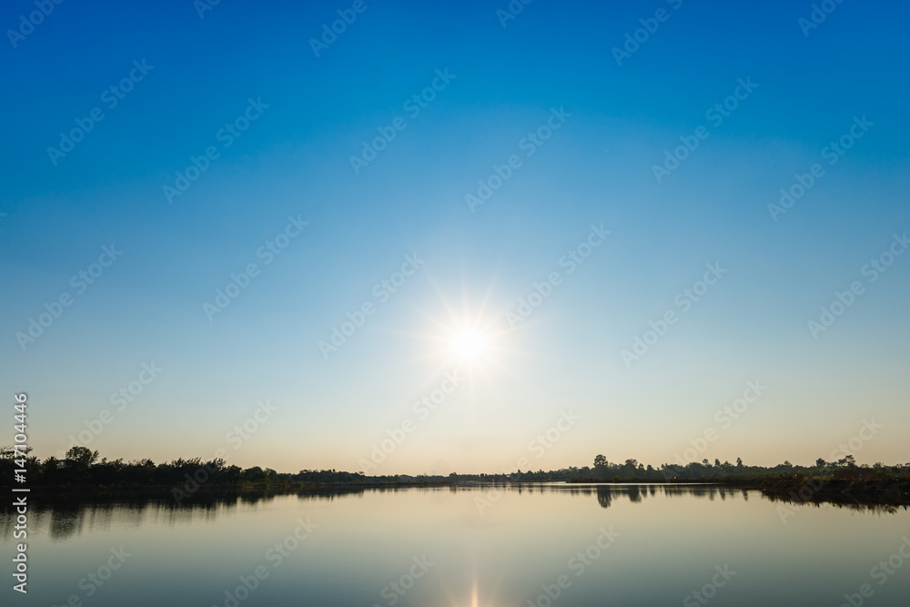 sunset on the lake landscape sunset on the lake landscape