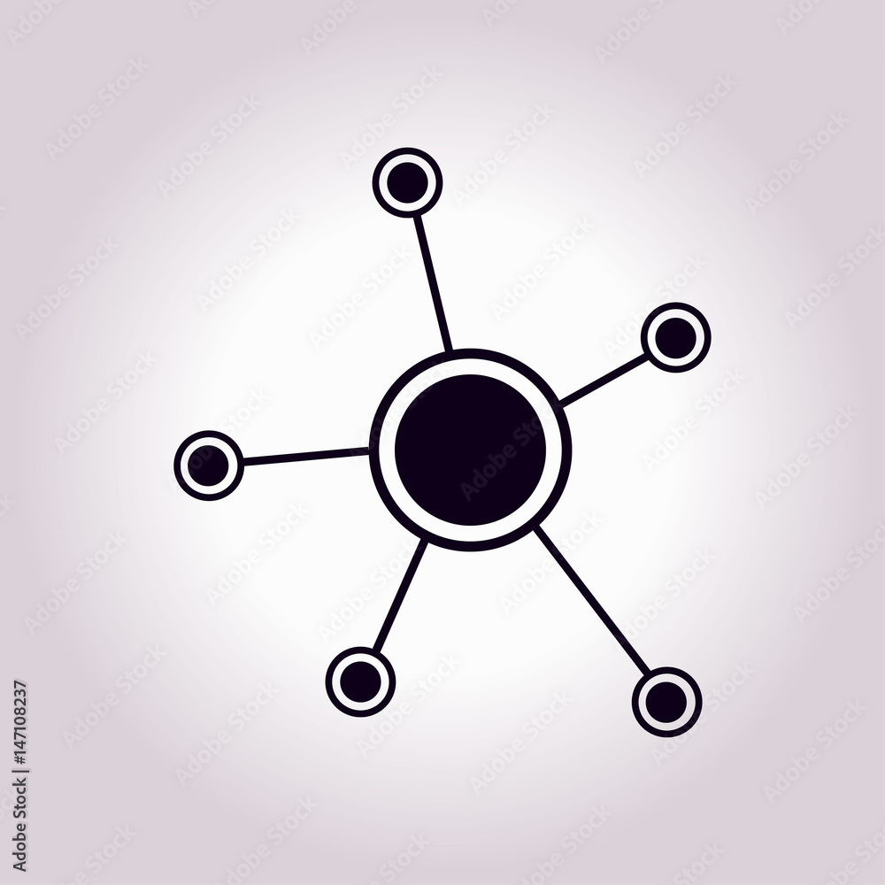 Social network single icon. Global technology. The network of social connections in the business. Social network single icon. Global technology. The network of social connections in the business.