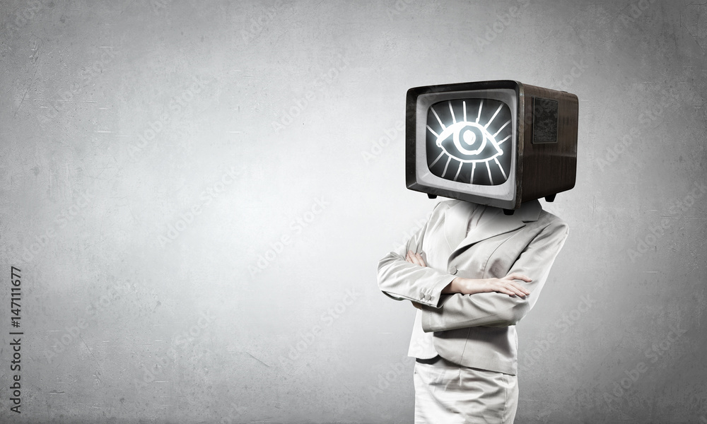 Problem of television addiction. Mixed media Problem of television addiction. Mixed media