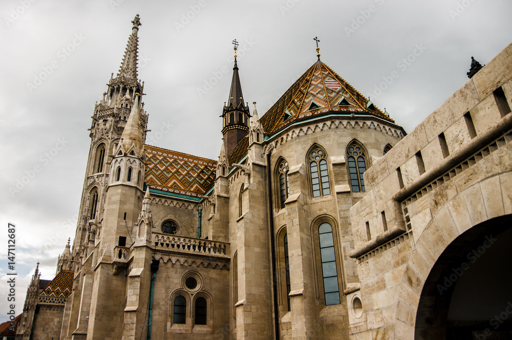 Tower of Fisherman's Bastion in Budapest, Hungary
