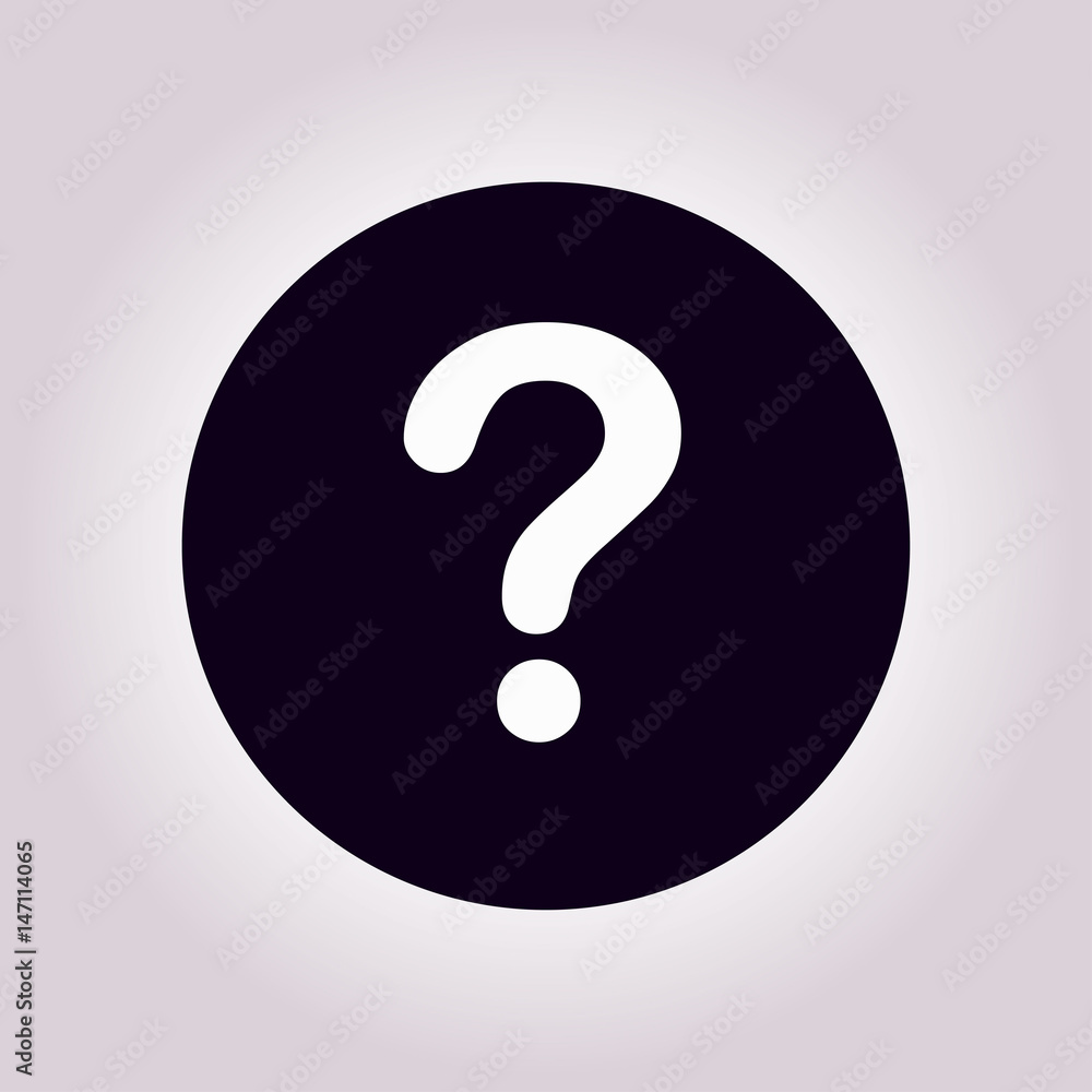 Question mark sign icon. Help symbol. FAQ sign. Flat design style. Question mark sign icon. Help symbol. FAQ sign. Flat design style.