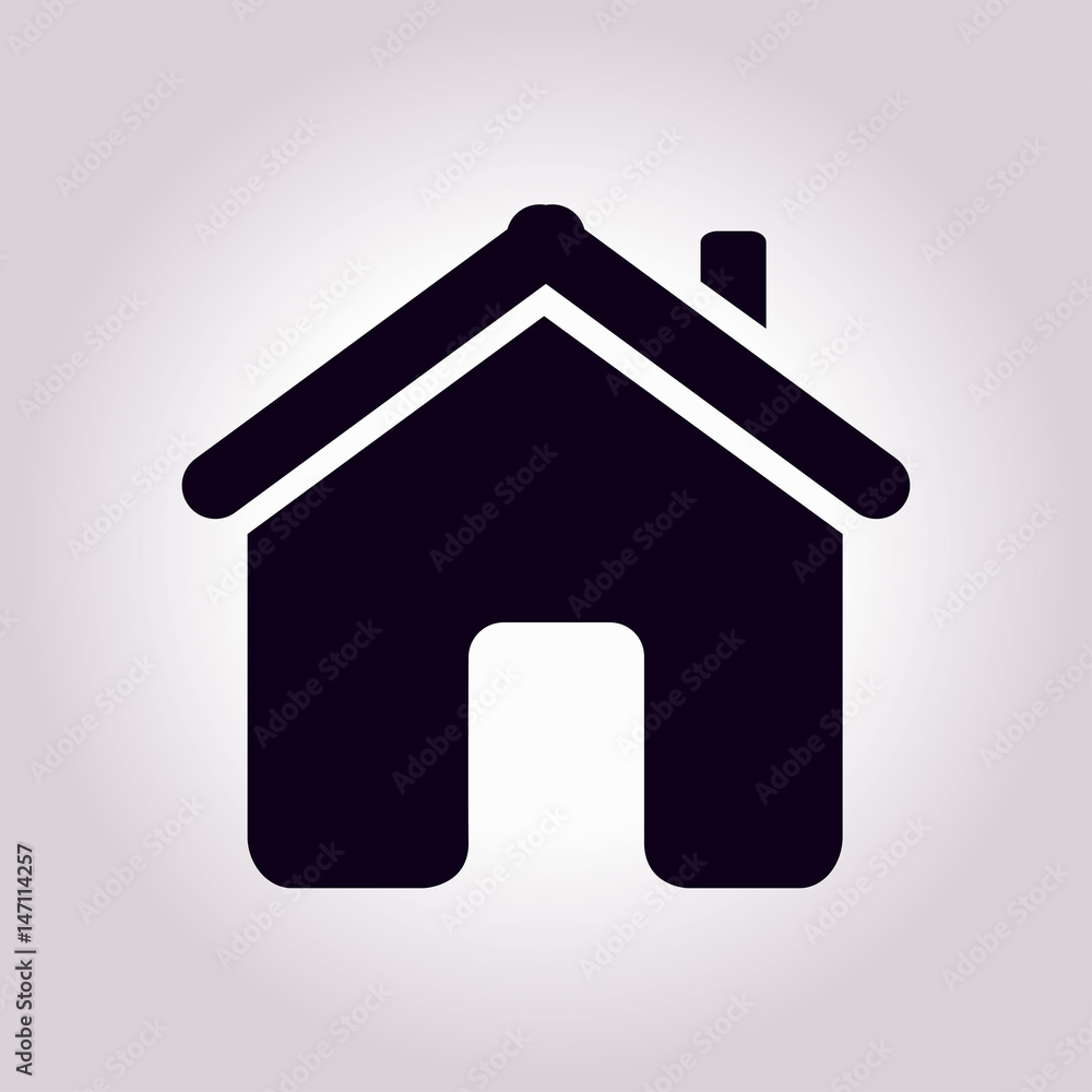 Vector Home Icon in flat design style.