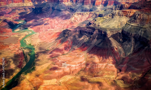 sunny light and blue sky at Grand Canyon  National Park , Arizona, USA