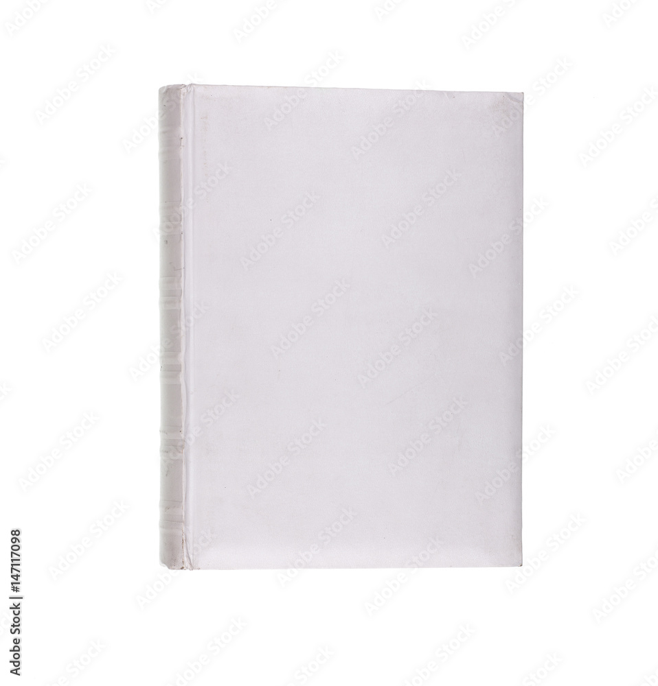 White book on white isolated background