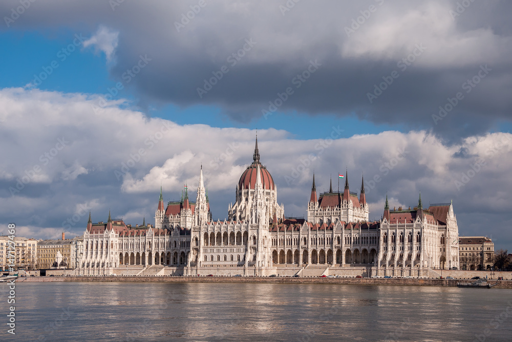 Hungarian Parliament Building on the bank of the Danube in Budapest Hungarian Parliament Building on the bank of the Danube in Budapest