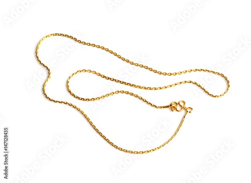 gold chain on a white background