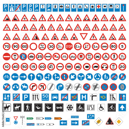 Road Signs and Symbols set