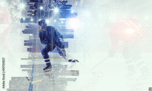 Photography Hockey players on ice