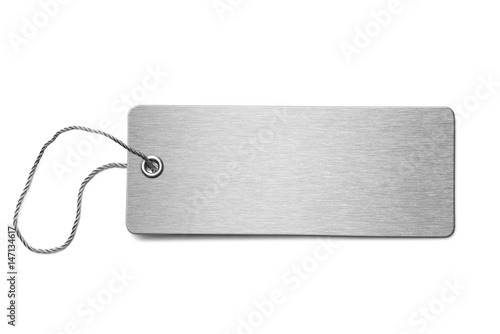 Blank metal dog tag isolated 3d illustration
