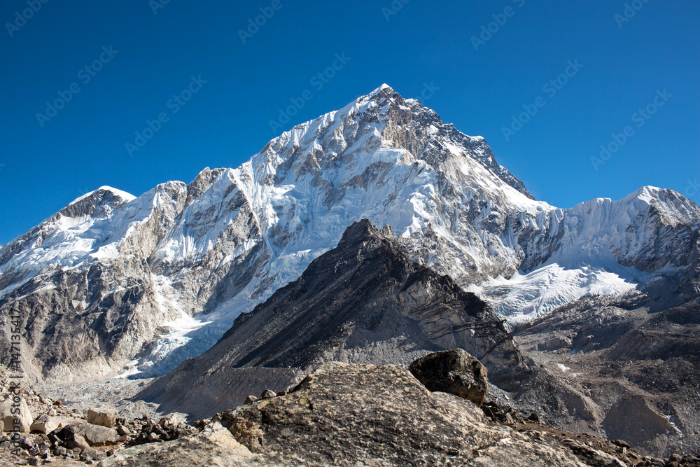 Mount Nuptse view from Everest Base Camp, Nepal