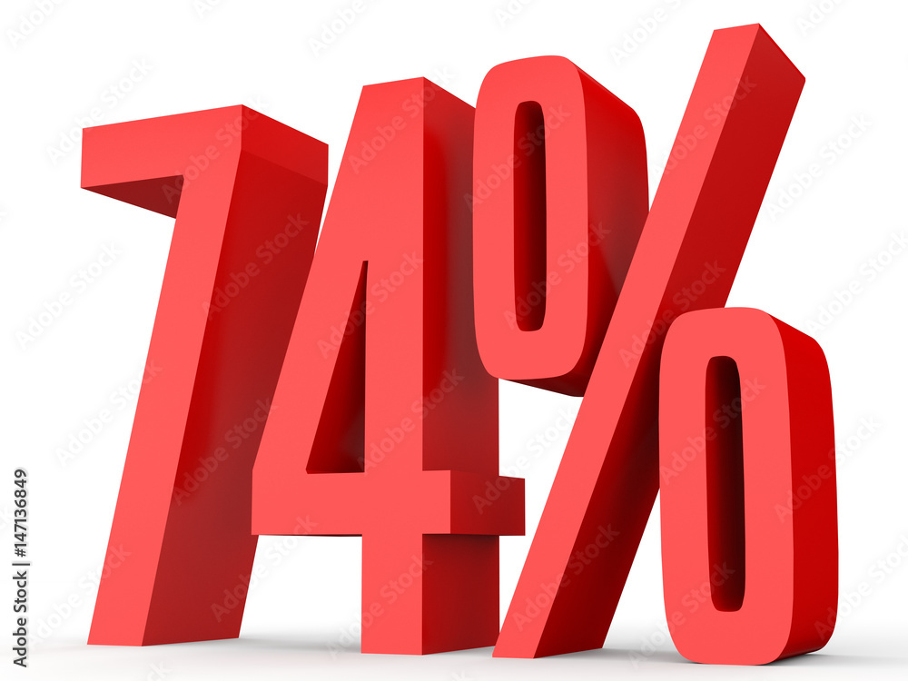 Seventy four percent off. Discount 74 %. Seventy four percent off. Discount 74 %.