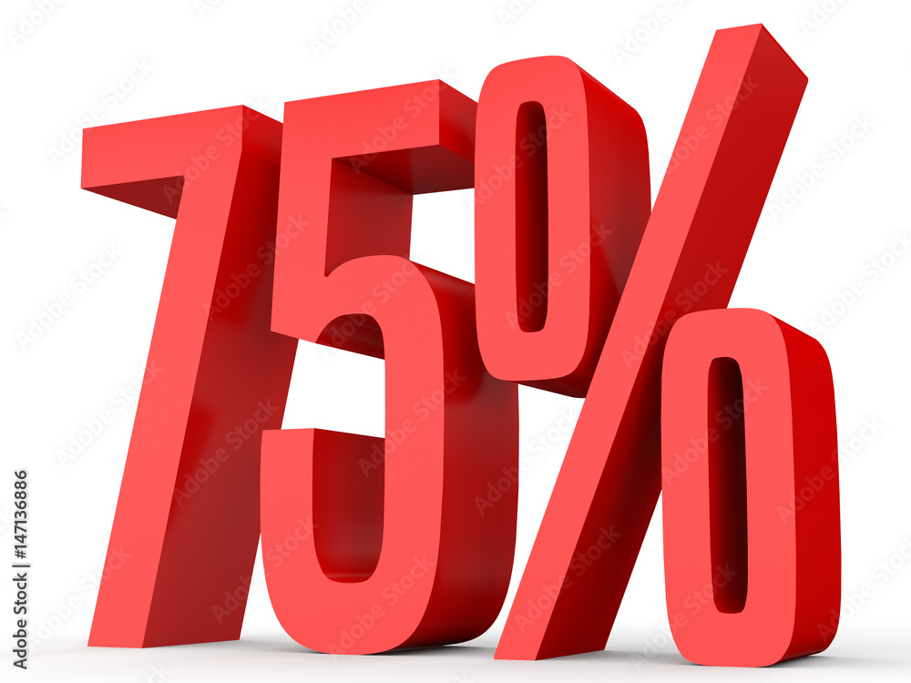 Seventy five percent off. Discount 75 %. Seventy five percent off. Discount 75 %.
