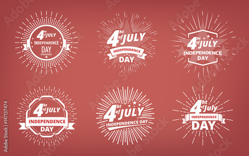 Independence Day 4 th of July, USA. Logo independence day United States of America, 4 th July