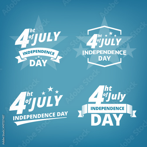 Independence Day 4 th of July, USA. Logo independence day United States of America, 4 th July