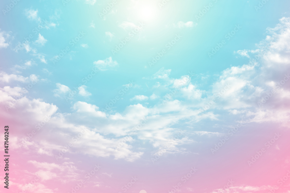 sun and cloud background with a pastel colored
sun and cloud background with a pastel colored