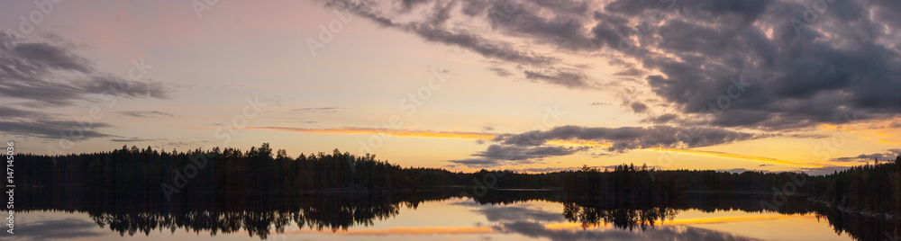 Panorama of a night landscape