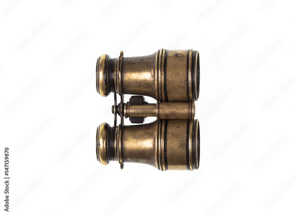 Ancient bronze binoculars