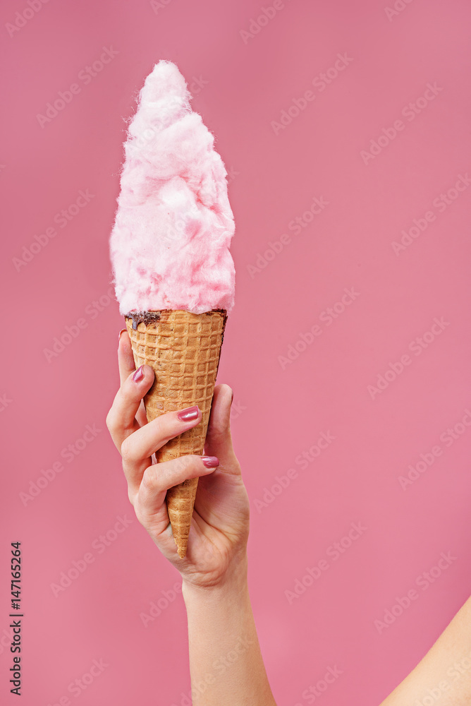 Female keeping cotton candy Female keeping cotton candy
