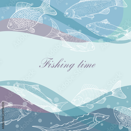 Vector background with sketches
