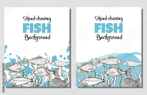 Vector background with sketches