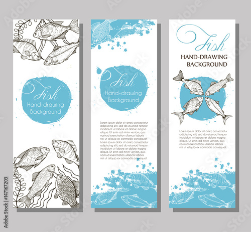 Vector background with sketches