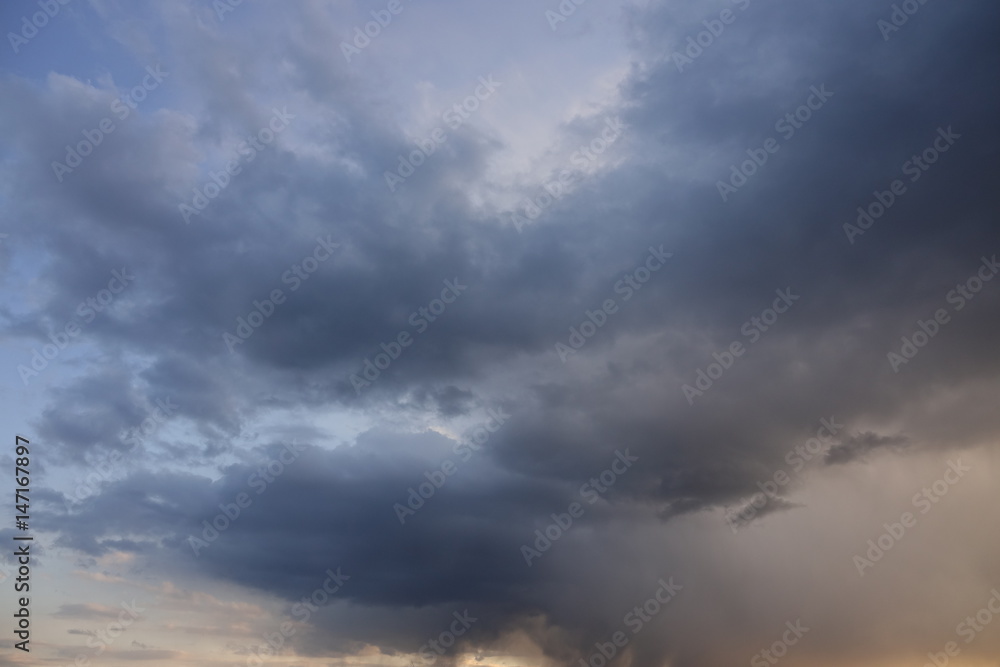 Background of storm clouds before a thunderstorm