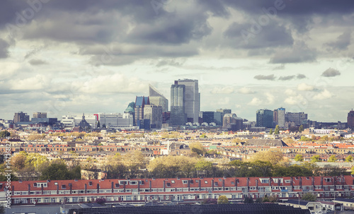 panorama of the Hague modern city