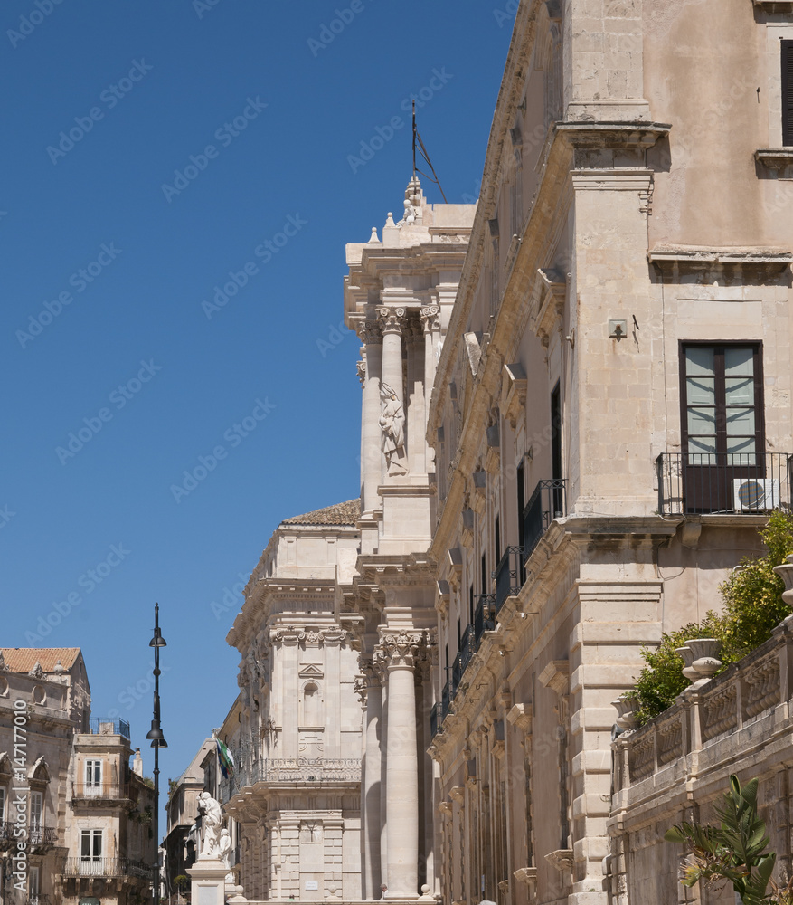 Obraz premium Piazza Duomo, Syrakus, Sizilien, Italien