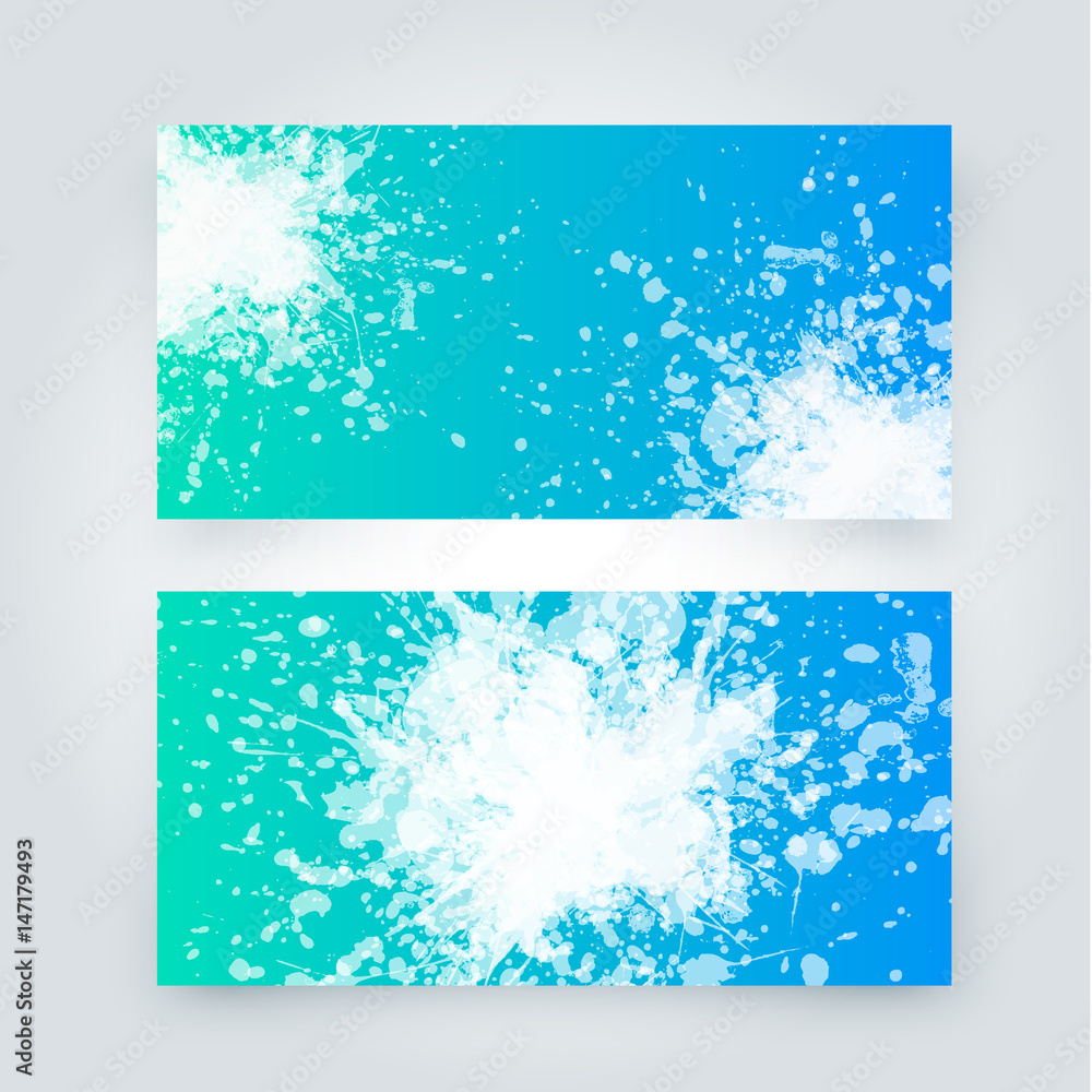 Vector abstract background with big splash and place for your text. Grunge Vector Illustration. Splatter template. Paint set for design use