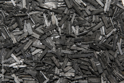 Vintage lead type pile closeup photo